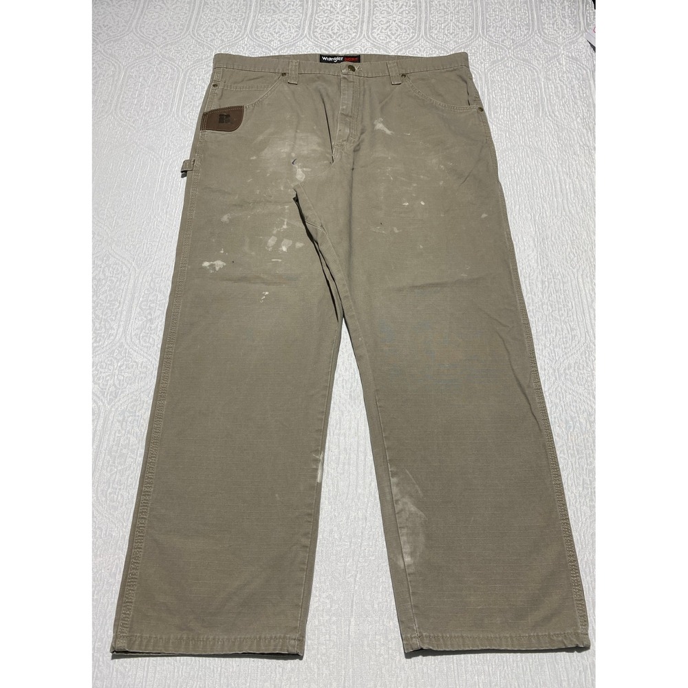 Wrangler Riggs Workwear Relaxed Fit Carpenter Pants‎ Sz 40×30 Dark Khaki Ripstop